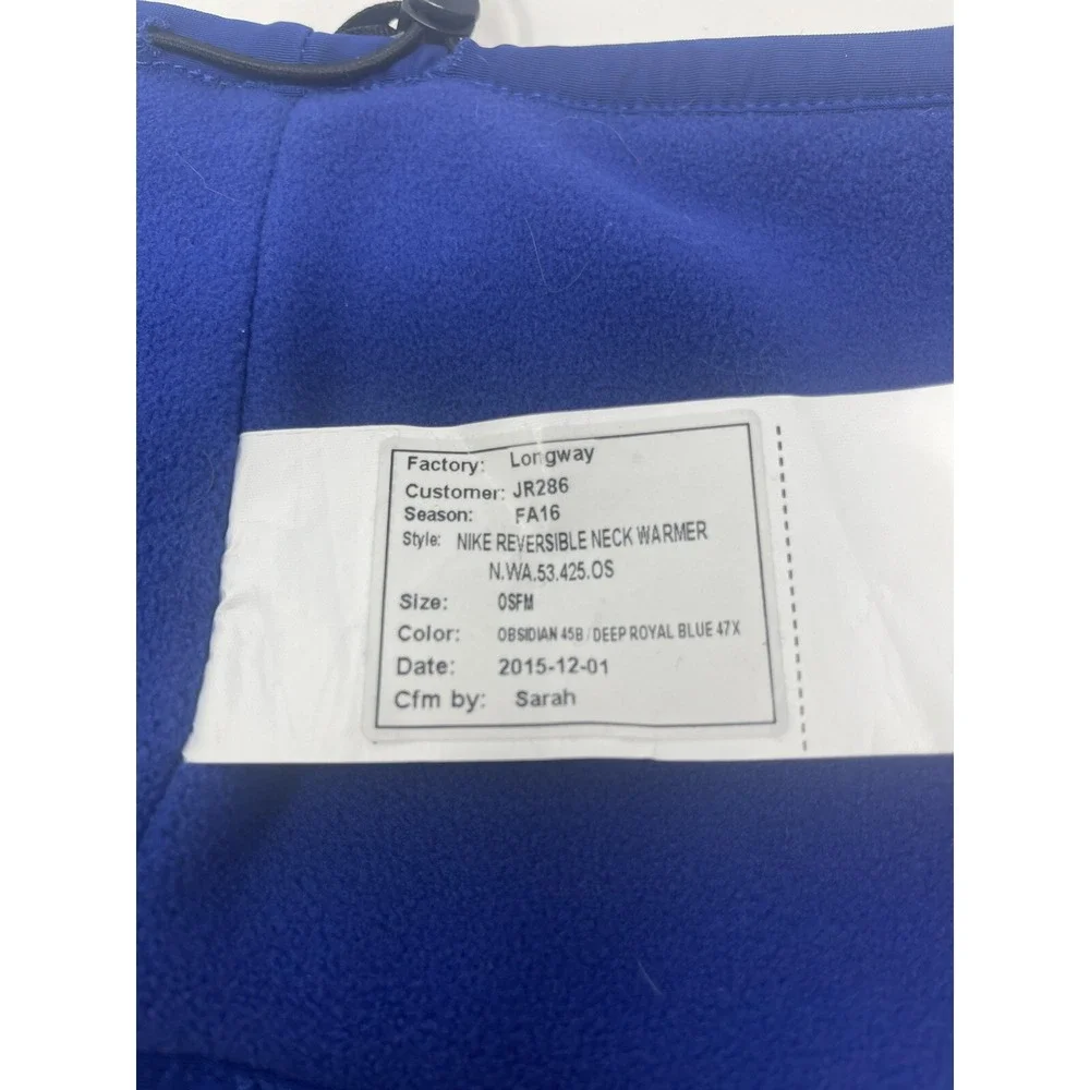 Nike SAMPLE Reversible Neckwarmer Neck Warmer Adult‎ OSFM Navy Blue / Blue